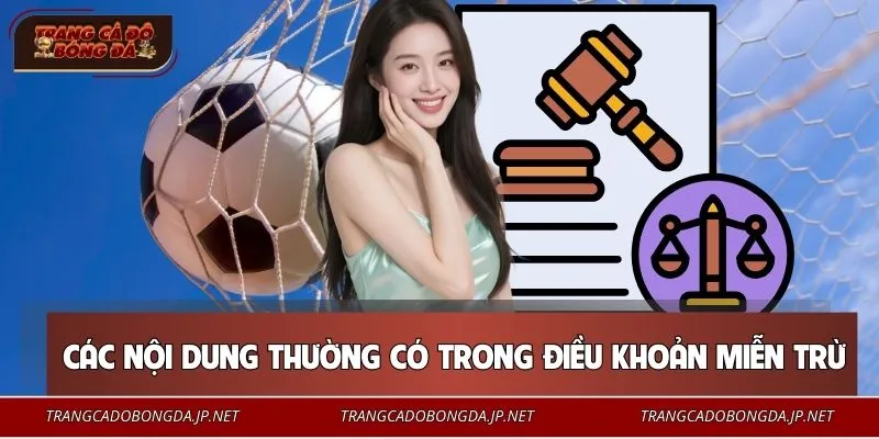 Miễn Trừ Trách Nhiệm Các nội dung quan trọng thường có trong điều khoản miễn trừ