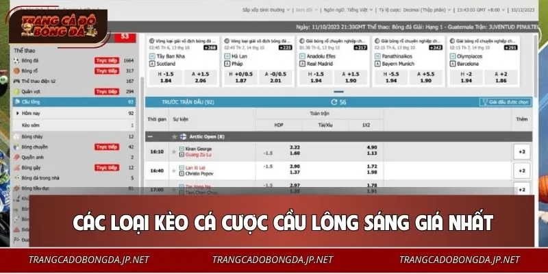 Cá Cược Cầu Lông - Bí Quyết Đọc Kèo Nhanh, Theo Trận Chuẩn Trải nghiệm hệ thống kèo cá cược cầu lông siêu hấp dẫn