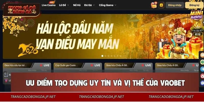 VAOBET - Nền Tảng Giải Trí Số Gây Sốt Trong Năm 2026 Những điểm cộng tạo nên vị thế của thương hiệu